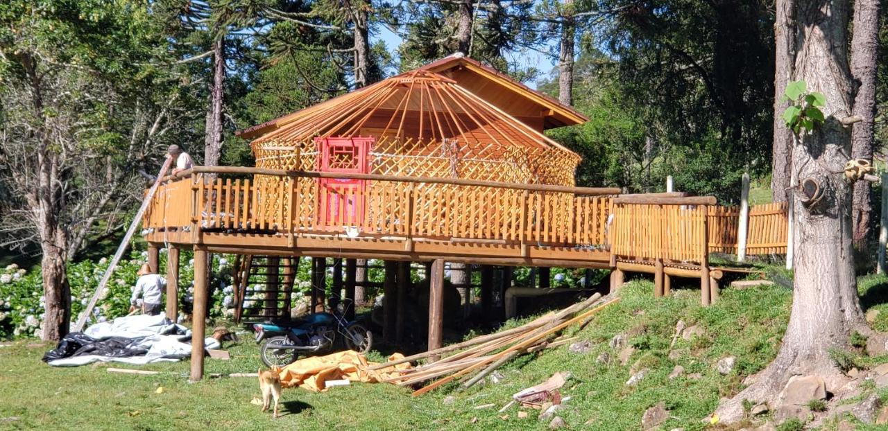 Casa Campo Yurt 1 Gengiscan tenda mongólica wifi Urubici Bagian luar foto